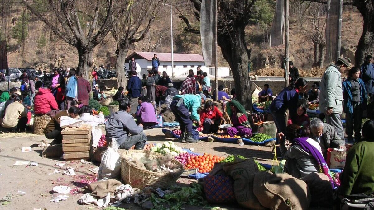 ブータンの市場